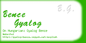 bence gyalog business card